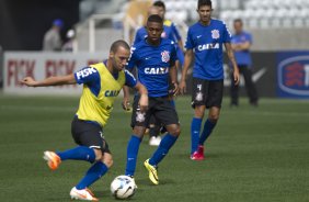 Durante o treino desta manhã na Arena Corinthians, zona leste de São Paulo. O próximo jogo da equipe será amanhã, domingo, dia 18/05 contra o Figueirense/SC, válido pela 5ª rodada do Campeonato Brasileiro de 2014