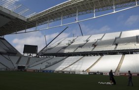 Durante o treino desta manhã na Arena Corinthians, zona leste de São Paulo. O próximo jogo da equipe será amanhã, domingo, dia 18/05 contra o Figueirense/SC, válido pela 5ª rodada do Campeonato Brasileiro de 2014