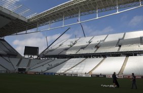 Durante o treino desta manh na Arena Corinthians, zona leste de So Paulo. O prximo jogo da equipe ser amanh, domingo, dia 18/05 contra o Figueirense/SC, vlido pela 5 rodada do Campeonato Brasileiro de 2014