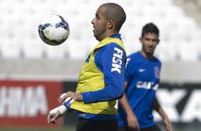 Durante o treino desta manhã na Arena Corinthians, zona leste de São Paulo. O próximo jogo da equipe será amanhã, domingo, dia 18/05 contra o Figueirense/SC, válido pela 5ª rodada do Campeonato Brasileiro de 2014