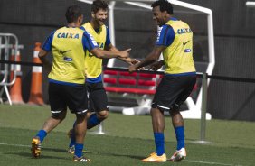 Durante o treino desta manh na Arena Corinthians, zona leste de So Paulo. O prximo jogo da equipe ser amanh, domingo, dia 18/05 contra o Figueirense/SC, vlido pela 5 rodada do Campeonato Brasileiro de 2014