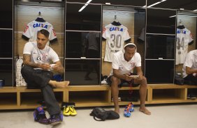 Nos vestirios antes da partida Corinthians x Figueirense/SC, realizada esta tarde na Arena Corinthians, vlida pela 5 rodada do Campeonato Brasileiro de 2014