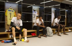 Nos vestirios antes da partida Corinthians x Figueirense/SC, realizada esta tarde na Arena Corinthians, vlida pela 5 rodada do Campeonato Brasileiro de 2014