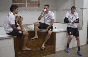 Nos vestiários antes da partida Corinthians x Atlético-PR, realizada esta noite no estádio do Caninde, válida pela 6ª rodada do Campeonato Brasileiro de 2014