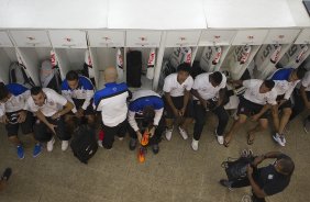 Nos vestirios antes da partida Corinthians x Atltico-PR, realizada esta noite no estdio do Caninde, vlida pela 6 rodada do Campeonato Brasileiro de 2014