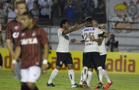 Durante a partida Corinthians x Atlético-PR, realizada esta noite no estádio do Caninde, válida pela 6ª rodada do Campeonato Brasileiro de 2014