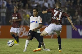 Durante a partida Corinthians x Atlético-PR, realizada esta noite no estádio do Caninde, válida pela 6ª rodada do Campeonato Brasileiro de 2014
