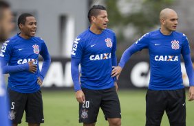 Durante o treino desta manh no CT do Parque Ecolgico do Tiete, zona leste de So Paulo. O prximo jogo da equipe ser amanh, domingo, dia 25/05 na Ilha do Retiro contra o Sport/PE, vlido pela 7 rodada do Campeonato Brasileiro de 2014