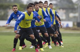 Durante o treino desta manh no CT do Parque Ecolgico do Tiete, zona leste de So Paulo. O prximo jogo da equipe ser amanh, domingo, dia 25/05 na Ilha do Retiro contra o Sport/PE, vlido pela 7 rodada do Campeonato Brasileiro de 2014