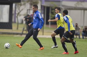 Durante o treino desta manh no CT do Parque Ecolgico do Tiete, zona leste de So Paulo. O prximo jogo da equipe ser amanh, domingo, dia 25/05 na Ilha do Retiro contra o Sport/PE, vlido pela 7 rodada do Campeonato Brasileiro de 2014