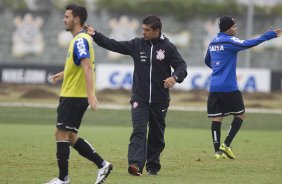 Durante o treino desta manh no CT do Parque Ecolgico do Tiete, zona leste de So Paulo. O prximo jogo da equipe ser amanh, domingo, dia 25/05 na Ilha do Retiro contra o Sport/PE, vlido pela 7 rodada do Campeonato Brasileiro de 2014