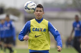 Durante o treino desta manh no CT do Parque Ecolgico do Tiete, zona leste de So Paulo. O prximo jogo da equipe ser amanh, domingo, dia 25/05 na Ilha do Retiro contra o Sport/PE, vlido pela 7 rodada do Campeonato Brasileiro de 2014