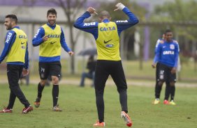 Durante o treino desta manh no CT do Parque Ecolgico do Tiete, zona leste de So Paulo. O prximo jogo da equipe ser amanh, domingo, dia 25/05 na Ilha do Retiro contra o Sport/PE, vlido pela 7 rodada do Campeonato Brasileiro de 2014