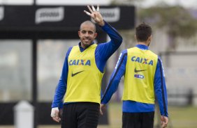 Durante o treino desta manh no CT do Parque Ecolgico do Tiete, zona leste de So Paulo. O prximo jogo da equipe ser amanh, domingo, dia 25/05 na Ilha do Retiro contra o Sport/PE, vlido pela 7 rodada do Campeonato Brasileiro de 2014