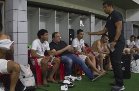 Nos vestiários antes da partida entre Sport/Recife x Corinthians, realizada esta tarde na Ilha do Retiro, válida pela 7ª rodada do Campeonato Brasileiro de 2014