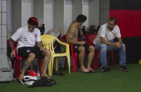 Nos vestiários antes da partida entre Sport/Recife x Corinthians, realizada esta tarde na Ilha do Retiro, válida pela 7ª rodada do Campeonato Brasileiro de 2014