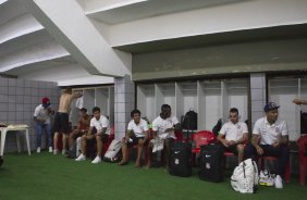 Nos vestiários antes da partida entre Sport/Recife x Corinthians, realizada esta tarde na Ilha do Retiro, válida pela 7ª rodada do Campeonato Brasileiro de 2014