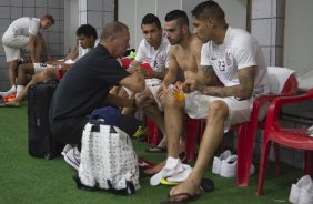 Nos vestiários antes da partida entre Sport/Recife x Corinthians, realizada esta tarde na Ilha do Retiro, válida pela 7ª rodada do Campeonato Brasileiro de 2014