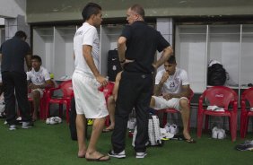 Nos vestiários antes da partida entre Sport/Recife x Corinthians, realizada esta tarde na Ilha do Retiro, válida pela 7ª rodada do Campeonato Brasileiro de 2014