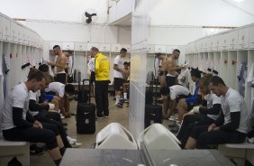 Nos vestiários antes da partida Corinthians x Cruzeiro, realizada esta noite no estádio do Caninde, válida pela 8ª rodada do Campeonato Brasileiro de 2014