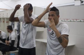 Nos vestirios antes da partida Corinthians x Cruzeiro, realizada esta noite no estdio do Caninde, vlida pela 8 rodada do Campeonato Brasileiro de 2014