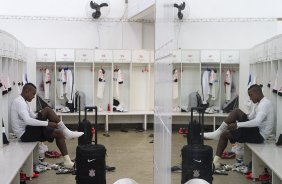 Nos vestiários antes da partida Corinthians x Cruzeiro, realizada esta noite no estádio do Caninde, válida pela 8ª rodada do Campeonato Brasileiro de 2014