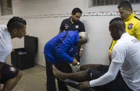 Nos vestiários antes da partida Corinthians x Cruzeiro, realizada esta noite no estádio do Caninde, válida pela 8ª rodada do Campeonato Brasileiro de 2014