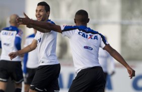 Durante o treino desta tarde no CT do Parque Ecolgico do Tiete, zona leste de So Paulo. O prximo jogo da equipe ser domingo, dia 01/06 na Arena Corinthians, vlido pela 9 rodada do Campeonato Brasileiro de 2014