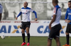 Durante o treino desta tarde no CT do Parque Ecolgico do Tiete, zona leste de So Paulo. O prximo jogo da equipe ser domingo, dia 01/06 na Arena Corinthians, vlido pela 9 rodada do Campeonato Brasileiro de 2014