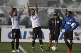 Durante o treino desta tarde no CT do Parque Ecolgico do Tiete, zona leste de So Paulo. O prximo jogo da equipe ser domingo, dia 01/06 na Arena Corinthians, vlido pela 9 rodada do Campeonato Brasileiro de 2014