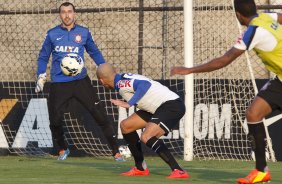 Durante o treino desta tarde no CT do Parque Ecolgico do Tiete, zona leste de So Paulo. O prximo jogo da equipe ser domingo, dia 01/06 na Arena Corinthians, vlido pela 9 rodada do Campeonato Brasileiro de 2014