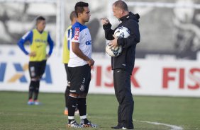 Durante o treino desta tarde no CT do Parque Ecolgico do Tiete, zona leste de So Paulo. O prximo jogo da equipe ser domingo, dia 01/06 na Arena Corinthians, vlido pela 9 rodada do Campeonato Brasileiro de 2014