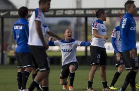 Durante o treino desta tarde no CT do Parque Ecolgico do Tiete, zona leste de So Paulo. O prximo jogo da equipe ser domingo, dia 01/06 na Arena Corinthians, vlido pela 9 rodada do Campeonato Brasileiro de 2014