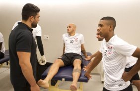 Nos vestirios antes da partida Corinthians x Botafogo, realizada esta tarde na Arena Corinthians, vlida pela 9 rodada do Campeonato Brasileiro de 2014