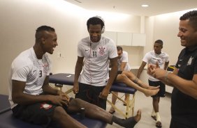 Nos vestirios antes da partida Corinthians x Botafogo, realizada esta tarde na Arena Corinthians, vlida pela 9 rodada do Campeonato Brasileiro de 2014
