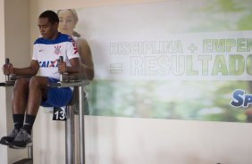 Durante o treino desta manh em uma academia na cidade de Extrema/MG. O time faz uma intertemporada preparando-se para o prximo jogo dia 17/07 contra o Internacional/RS, na Arena Corinthians, vlido pela 10 rodada do Campeonato Brasileiro de 2014