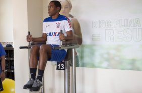 Durante o treino desta manhã em uma academia na cidade de Extrema/MG. O time faz uma intertemporada preparando-se para o próximo jogo dia 17/07 contra o Internacional/RS, na Arena Corinthians, válido pela 10ª rodada do Campeonato Brasileiro de 2014