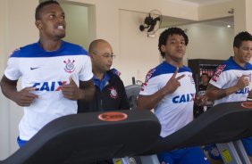 Durante o treino desta manhã em uma academia na cidade de Extrema/MG. O time faz uma intertemporada preparando-se para o próximo jogo dia 17/07 contra o Internacional/RS, na Arena Corinthians, válido pela 10ª rodada do Campeonato Brasileiro de 2014