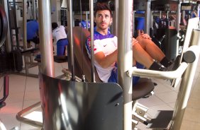 Durante o treino desta manhã em uma academia na cidade de Extrema/MG. O time faz uma intertemporada preparando-se para o próximo jogo dia 17/07 contra o Internacional/RS, na Arena Corinthians, válido pela 10ª rodada do Campeonato Brasileiro de 2014
