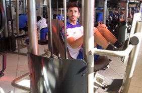 Durante o treino desta manh em uma academia na cidade de Extrema/MG. O time faz uma intertemporada preparando-se para o prximo jogo dia 17/07 contra o Internacional/RS, na Arena Corinthians, vlido pela 10 rodada do Campeonato Brasileiro de 2014