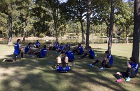 Durante o treino desta manhã no Hotel Fazenda das Amoreiras, na cidade de Extrema/MG. O time faz uma intertemporada preparando-se para o próximo jogo dia 17/07 contra o Internacional/RS, na Arena Corinthians, válido pela 10ª rodada do Campeonato Brasileiro de 2014