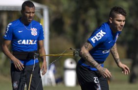 Durante o treino desta manh no Hotel Fazenda das Amoreiras, na cidade de Extrema/MG. O time faz uma intertemporada preparando-se para o prximo jogo dia 17/07 contra o Internacional/RS, na Arena Corinthians, vlido pela 10 rodada do Campeonato Brasileiro de 2014