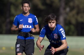 Durante o treino desta manh no Hotel Fazenda das Amoreiras, na cidade de Extrema/MG. O time faz uma intertemporada preparando-se para o prximo jogo dia 17/07 contra o Internacional/RS, na Arena Corinthians, vlido pela 10 rodada do Campeonato Brasileiro de 2014