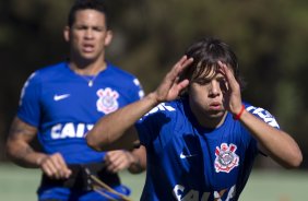 Durante o treino desta manh no Hotel Fazenda das Amoreiras, na cidade de Extrema/MG. O time faz uma intertemporada preparando-se para o prximo jogo dia 17/07 contra o Internacional/RS, na Arena Corinthians, vlido pela 10 rodada do Campeonato Brasileiro de 2014