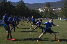 Durante o treino desta manhã no Hotel Fazenda das Amoreiras, na cidade de Extrema/MG. O time faz uma intertemporada preparando-se para o próximo jogo dia 17/07 contra o Internacional/RS, na Arena Corinthians, válido pela 10ª rodada do Campeonato Brasileiro de 2014