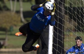 Durante o treino desta manh no Hotel Fazenda das Amoreiras, na cidade de Extrema/MG. O time faz uma intertemporada preparando-se para o prximo jogo dia 17/07 contra o Internacional/RS, na Arena Corinthians, vlido pela 10 rodada do Campeonato Brasileiro de 2014