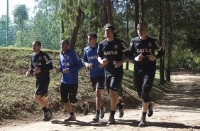 Durante o treino desta manh no Hotel Fazenda das Amoreiras, na cidade de Extrema/MG. O time faz uma intertemporada preparando-se para o prximo jogo dia 17/07 contra o Internacional/RS, na Arena Corinthians, vlido pela 10 rodada do Campeonato Brasileiro de 2014