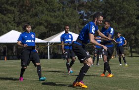 Durante o treino desta manh no Hotel Fazenda das Amoreiras, na cidade de Extrema/MG. O time faz uma intertemporada preparando-se para o prximo jogo dia 17/07 contra o Internacional/RS, na Arena Corinthians, vlido pela 10 rodada do Campeonato Brasileiro de 2014