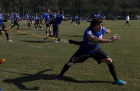Durante o treino desta manhã no Hotel Fazenda das Amoreiras, na cidade de Extrema/MG. O time faz uma intertemporada preparando-se para o próximo jogo dia 17/07 contra o Internacional/RS, na Arena Corinthians, válido pela 10ª rodada do Campeonato Brasileiro de 2014