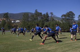 Durante o treino desta manh no Hotel Fazenda das Amoreiras, na cidade de Extrema/MG. O time faz uma intertemporada preparando-se para o prximo jogo dia 17/07 contra o Internacional/RS, na Arena Corinthians, vlido pela 10 rodada do Campeonato Brasileiro de 2014